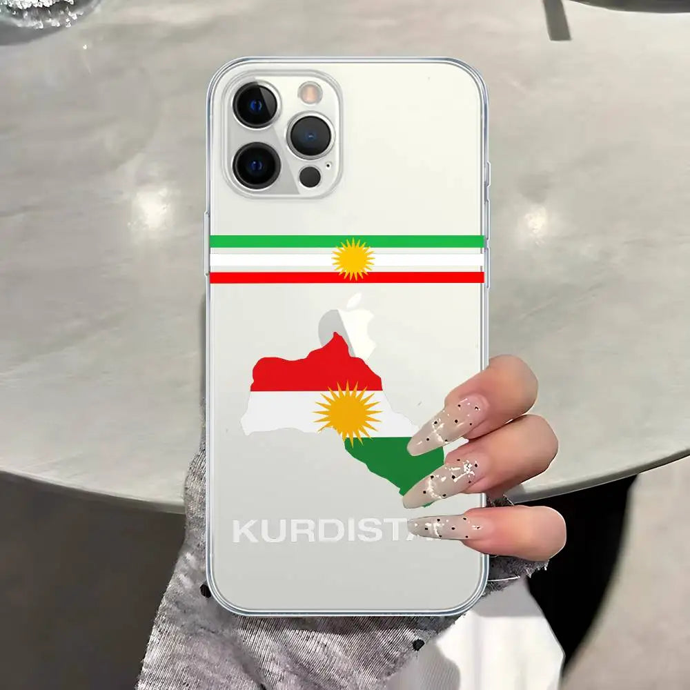 Kurdistan Flag COOL Logo For iPhone 17 Air 16 Pro Max 15 14 13 12 11 Plus phone Case
