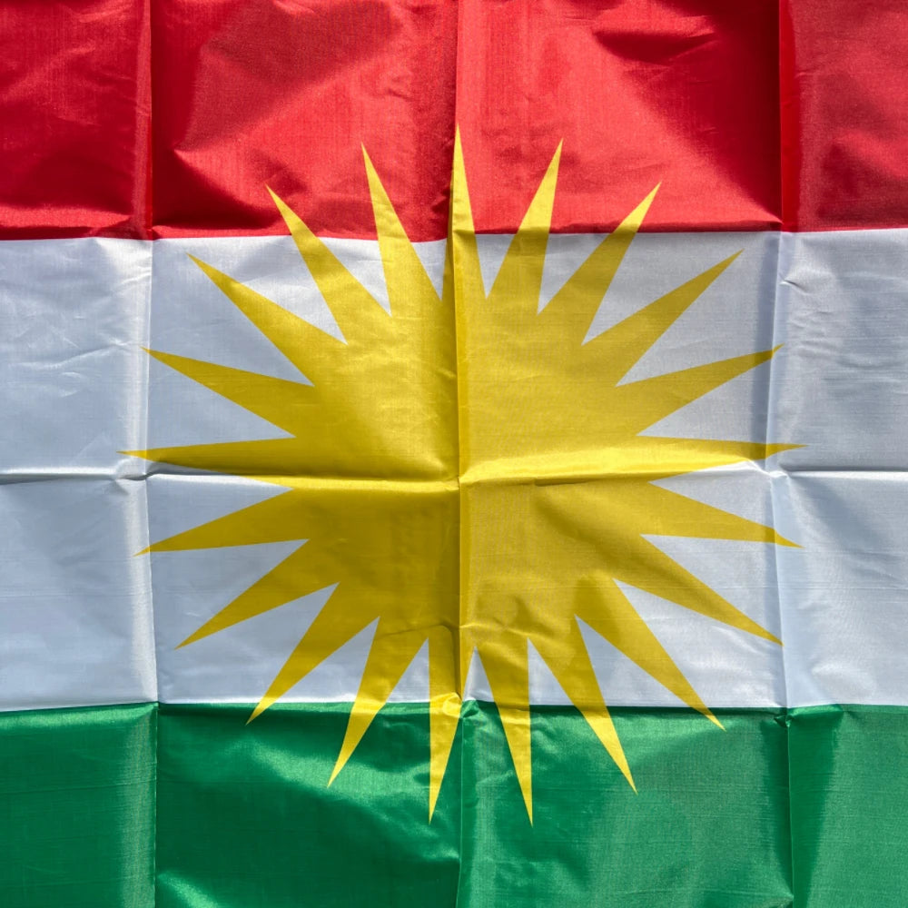 Kurdish flag  90*150cm Kurdistan Flag Hanging Polyester Kurdish Flag and Bannes Home Decoration flag