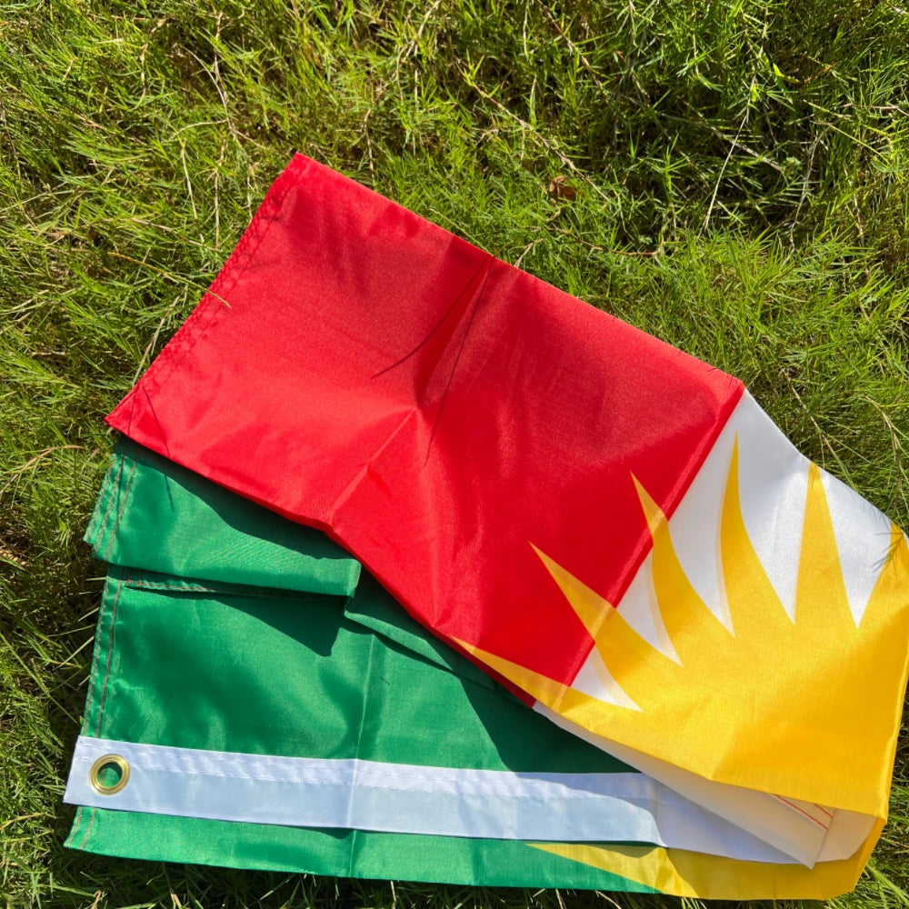 Kurdish flag  90*150cm Kurdistan Flag Hanging Polyester Kurdish Flag and Bannes Home Decoration flag