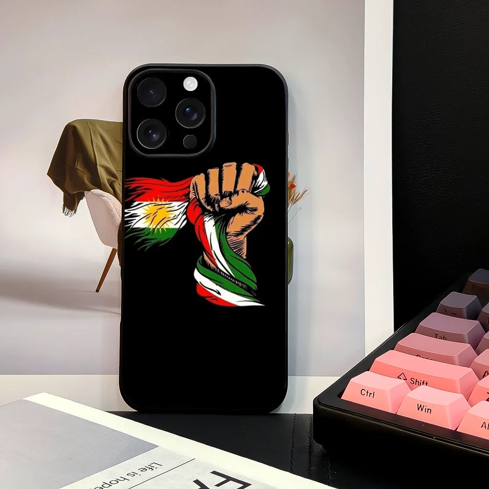 K-Kurdistan Flag Phone Case For iPhone 16 15 14 13 12 11 PRO MAX PLUS Mini TPU Soft to Skin-friendly case