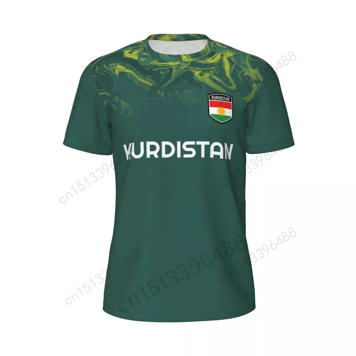 Kurdistan Flag 3D Printed T Shirt Men Summer Short-sleeved Mesh T-shirt For Running Bike Tennis Fitness Fans