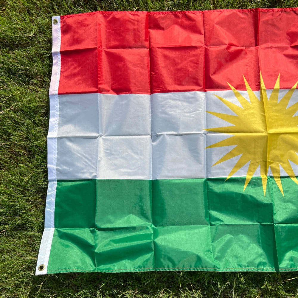 Kurdish flag  90*150cm Kurdistan Flag Hanging Polyester Kurdish Flag and Bannes Home Decoration flag