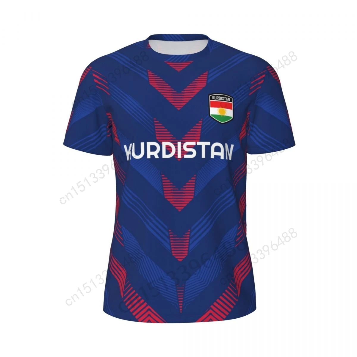 Kurdistan Flag 3D Printed T Shirt Men Summer Short-sleeved Mesh T-shirt For Running Bike Tennis Fitness Fans