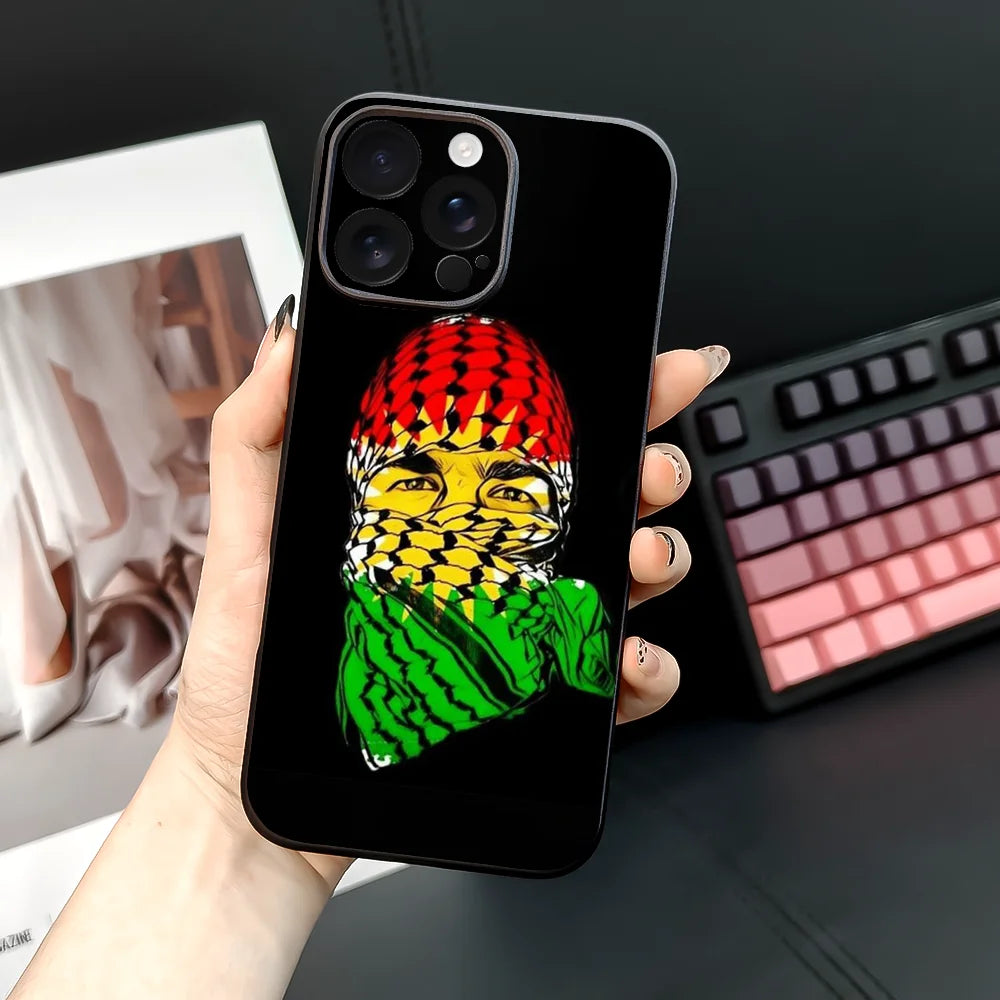 K-Kurdistan Flag Phone Case For iPhone 16 15 14 13 12 11 PRO MAX PLUS Mini TPU Soft to Skin-friendly case