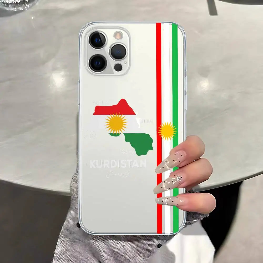 Kurdistan Flag COOL Logo For iPhone 17 Air 16 Pro Max 15 14 13 12 11 Plus phone Case